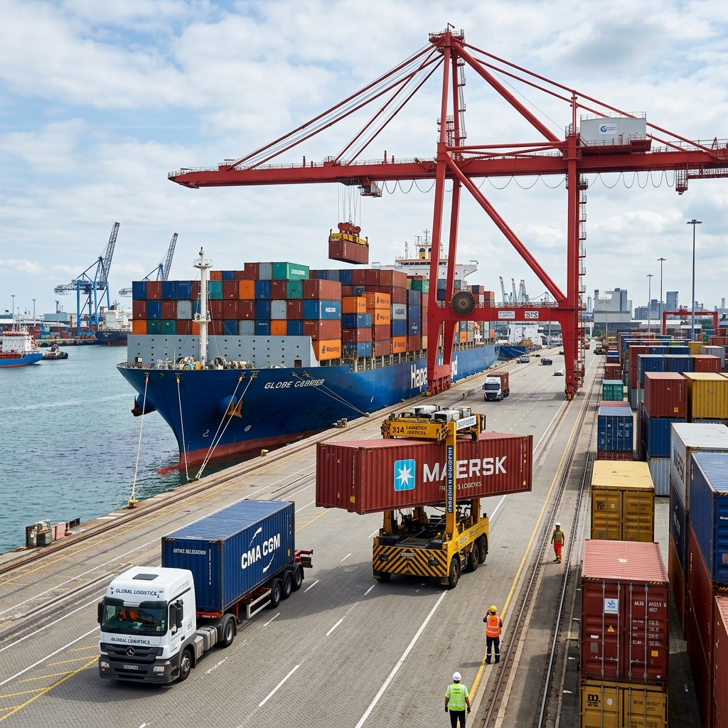 Cargo ship containers